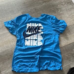 Nike Kids Bright Blue Logo Tee